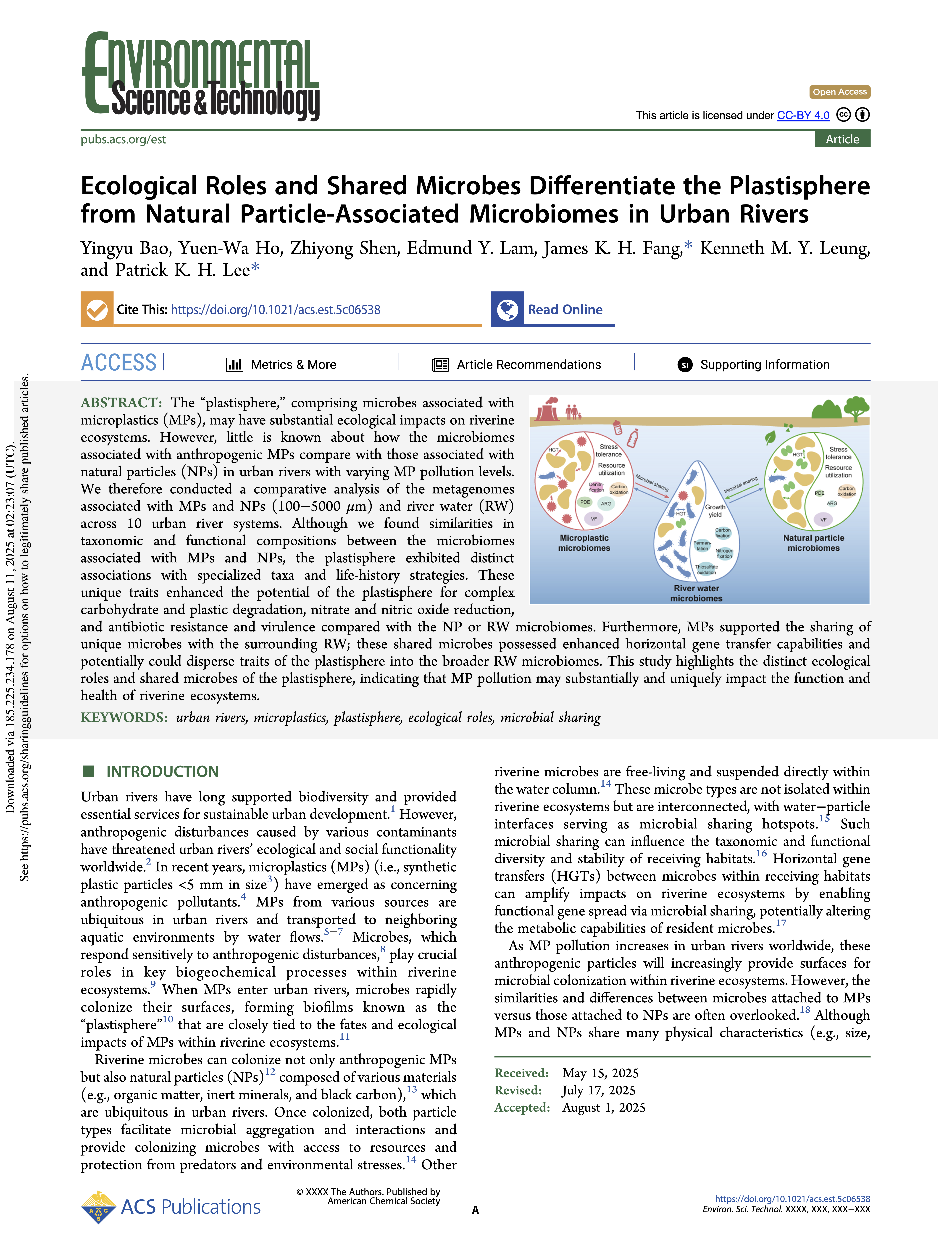 Bao et al. 2025 – River MP Plastisphere
